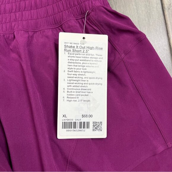 Lululemon NWT Shake It Out High-Rise Running Short 2.5" Chilled Grape - Picture 5 of 8
